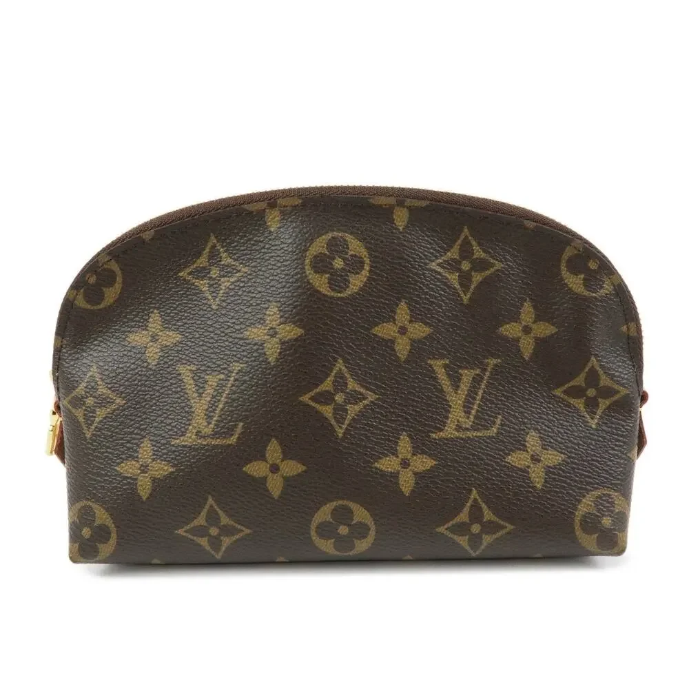 Louis Vuitton Monogram Pochette Cosmetic PM Pouch Brown